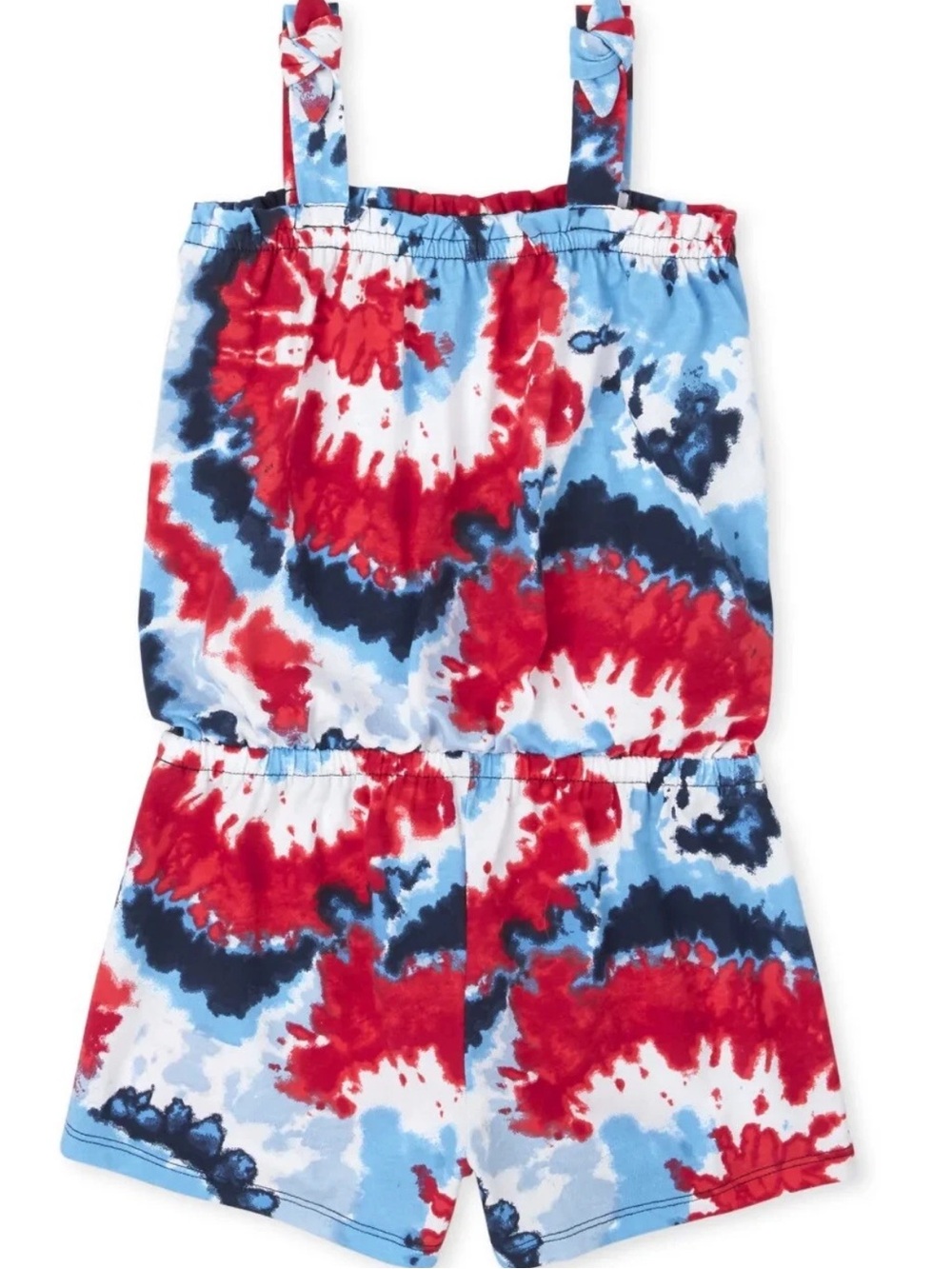 The Childrens Place Girl's
Americana Tie-Dye Red & Blue Girls Romper